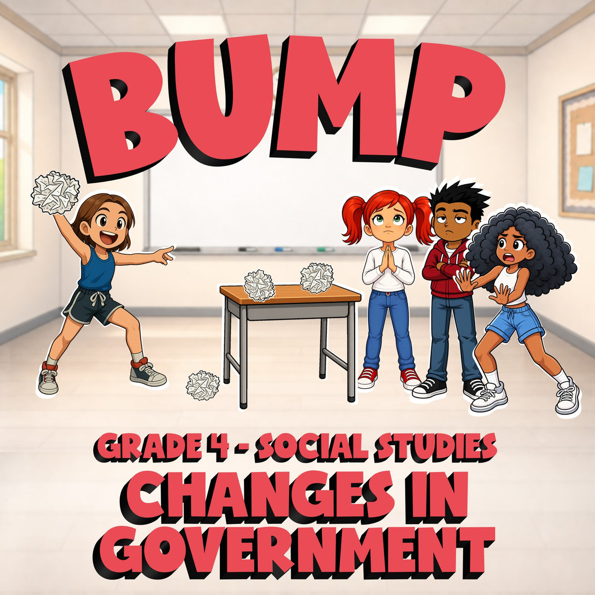 Changes in Government BUMP Socials Game - No Prep Grade 4 Review Activity