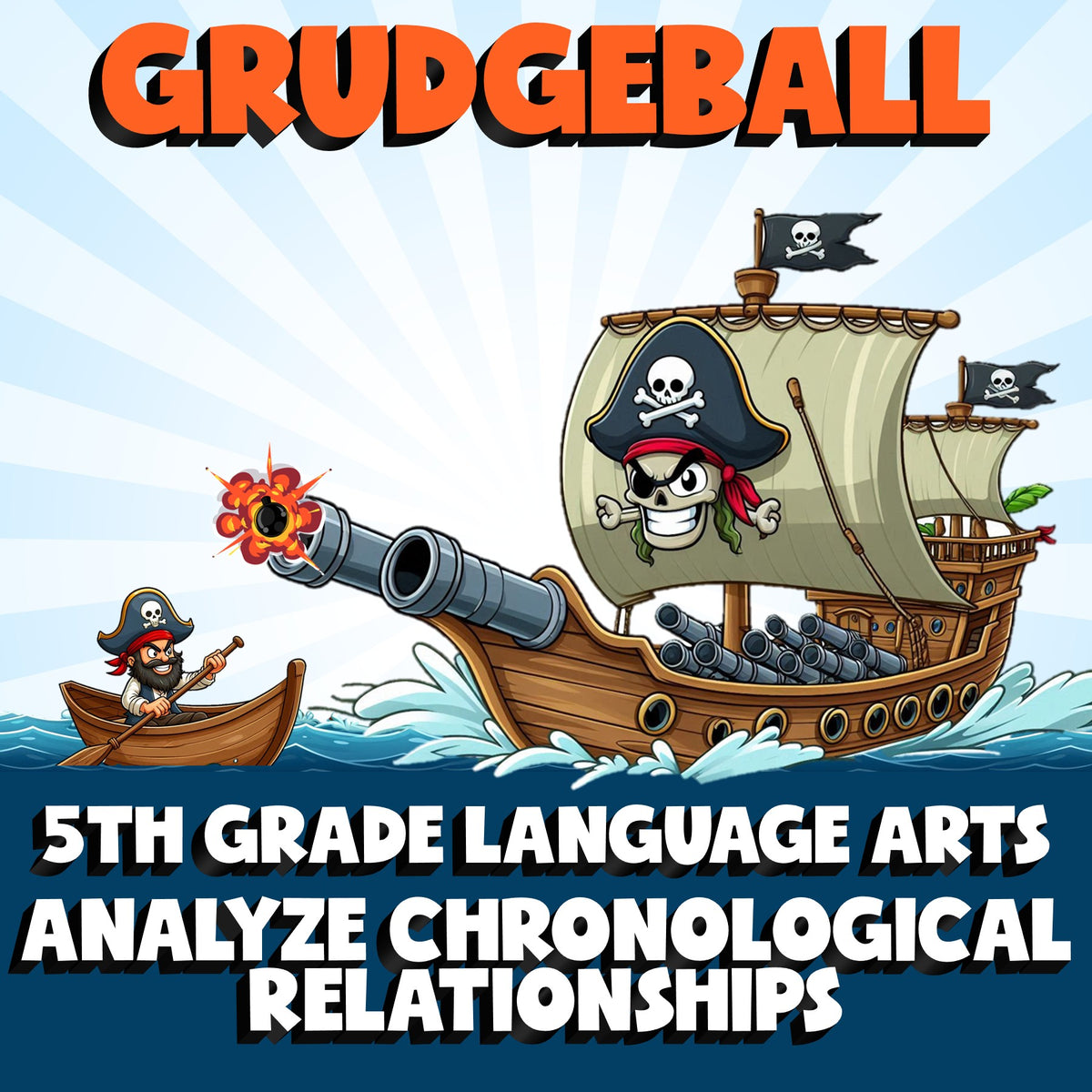 Analyze Chronological Relationships GRUDGEBALL ELA Game - No Prep Grade 5 Review