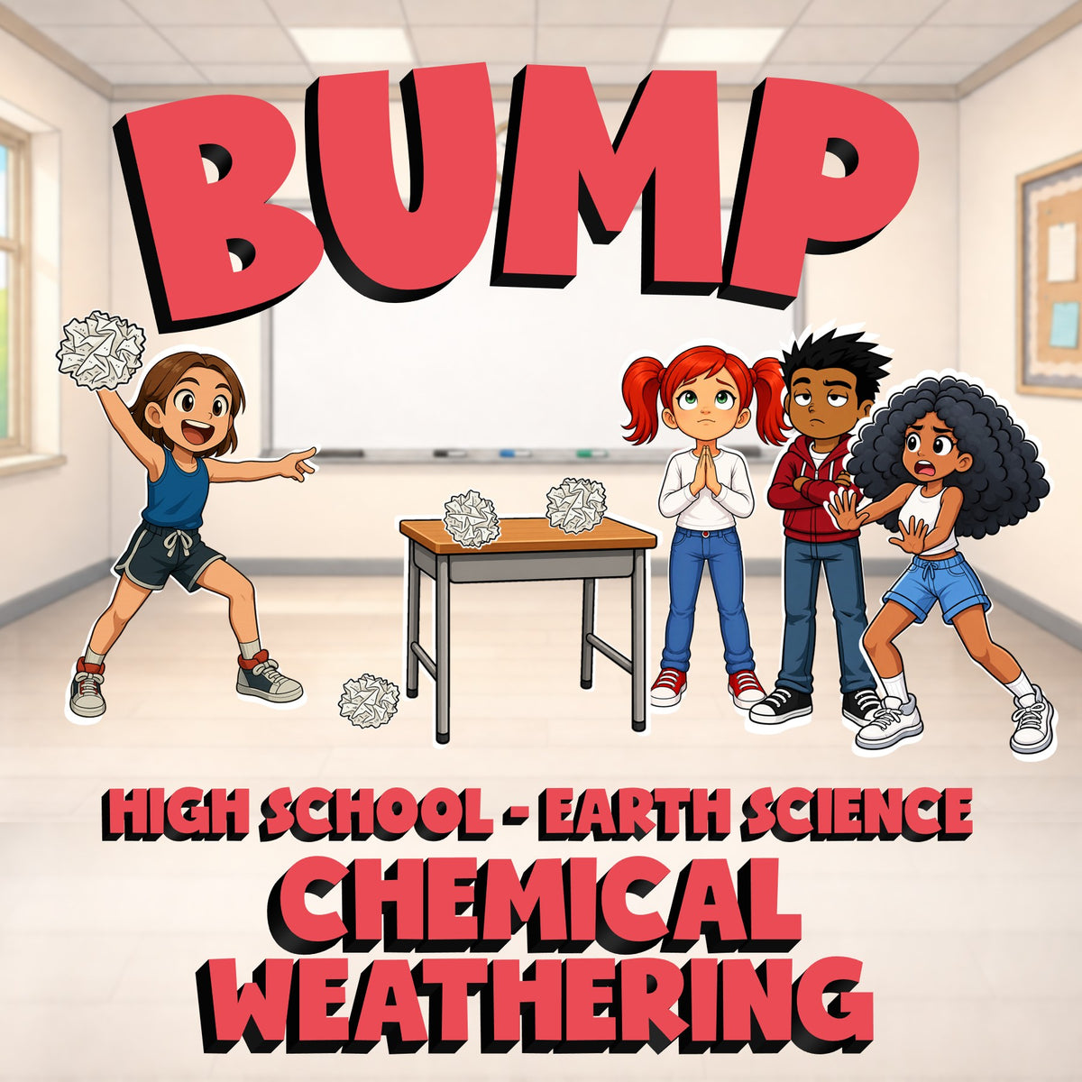 Chemical Weathering BUMP Game - No Prep Earth Science Review Activity