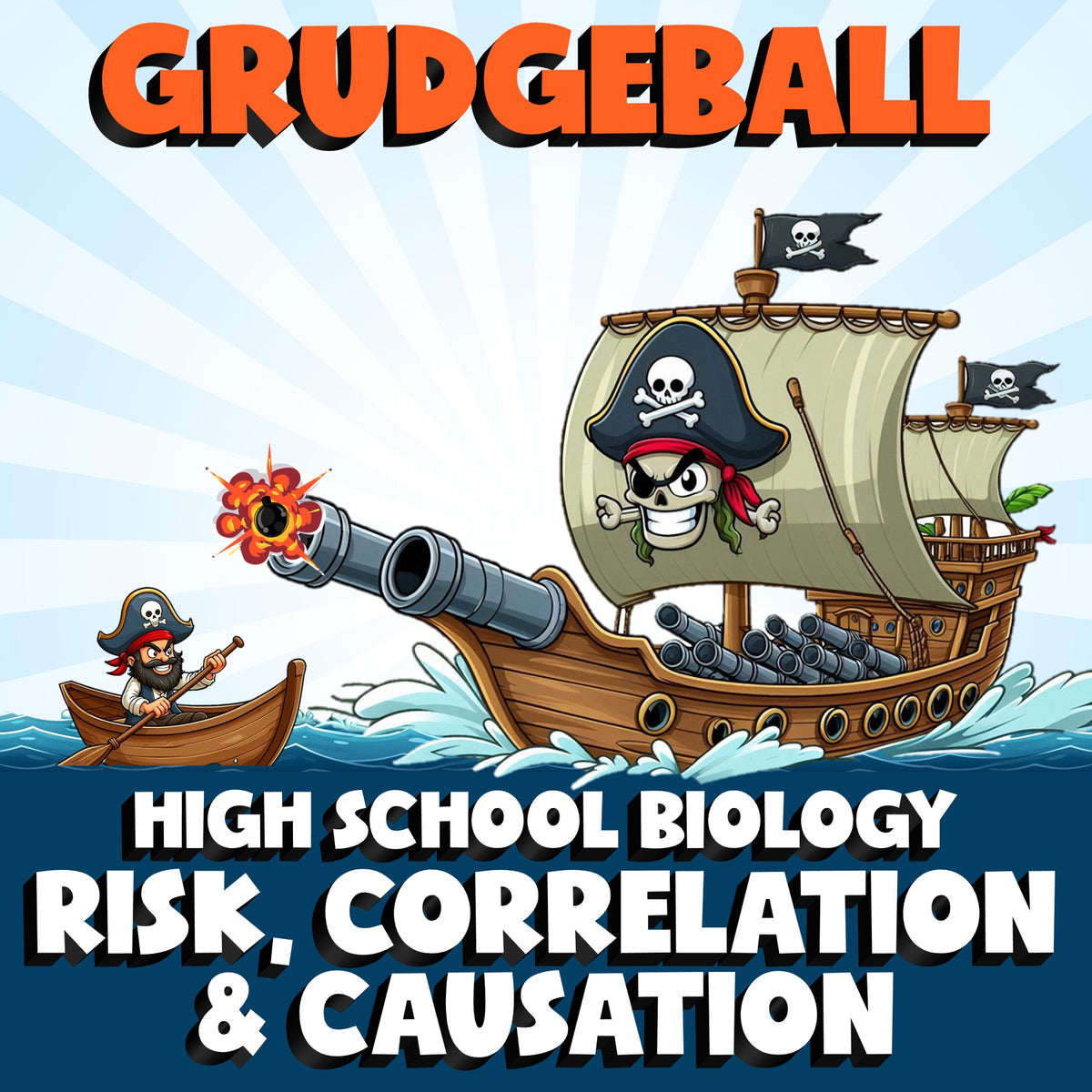 Risk, Correlation & Causation GRUDGEBALL Science Game - No Prep Biology Review