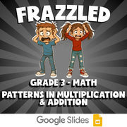 Patterns in Multiplication & Addition FRAZZLED Math Game - No Prep Grade 3