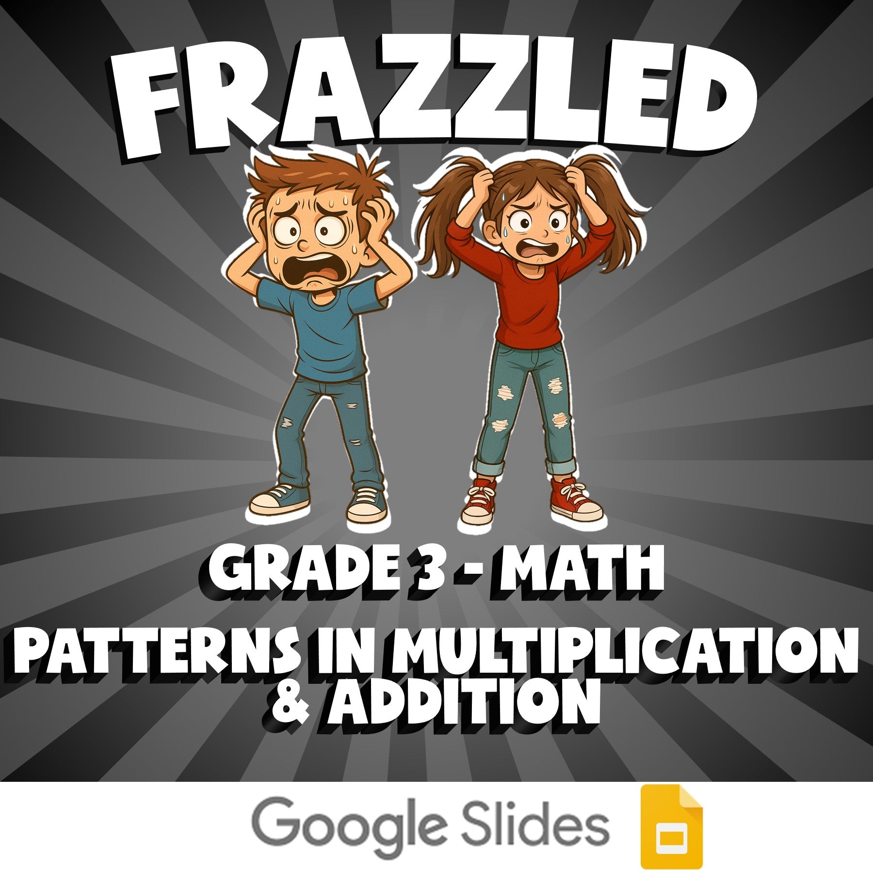 Patterns in Multiplication & Addition FRAZZLED Math Game - No Prep Grade 3