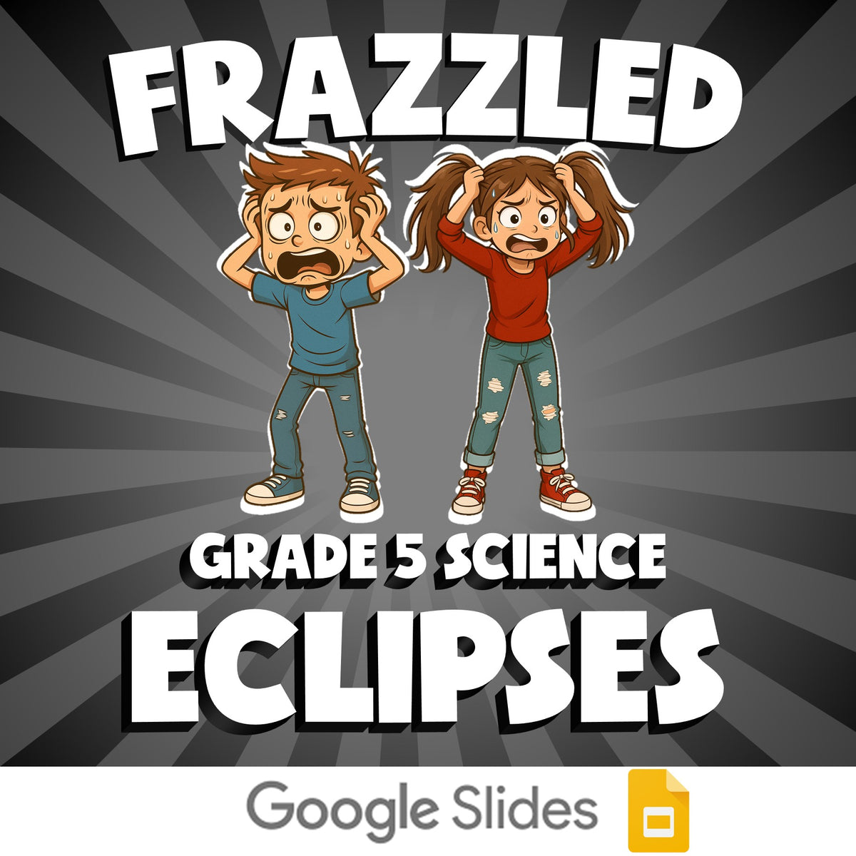 Eclipses FRAZZLED Science Game - No Prep Grade 5 Review Activity
