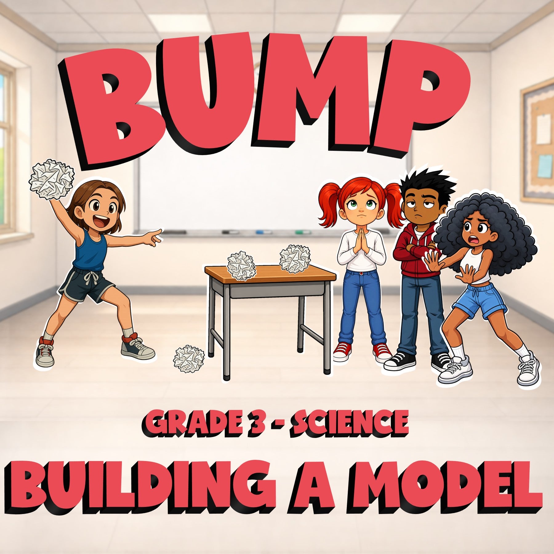 Building a Model BUMP Science Game - No Prep Grade 3 Review Activity