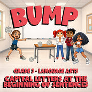 Capital Letters at the Beginning of Sentences BUMP ELA Game - No Prep Grade 3