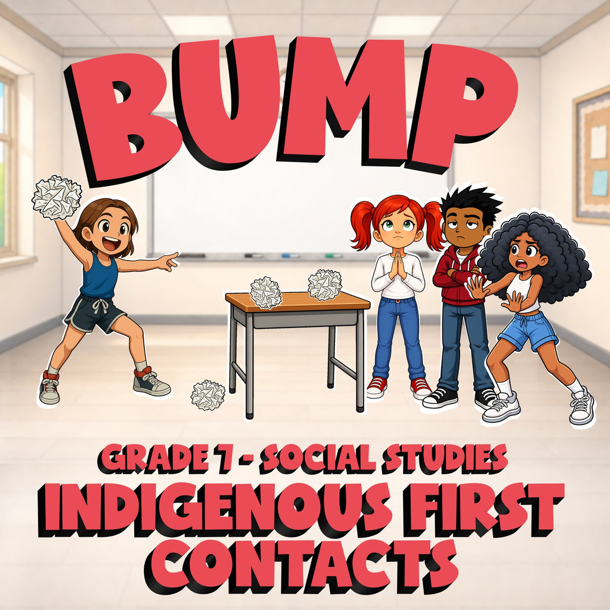 Indigenous First Contacts BUMP Socials Game - No Prep Grade 7 Review Activity