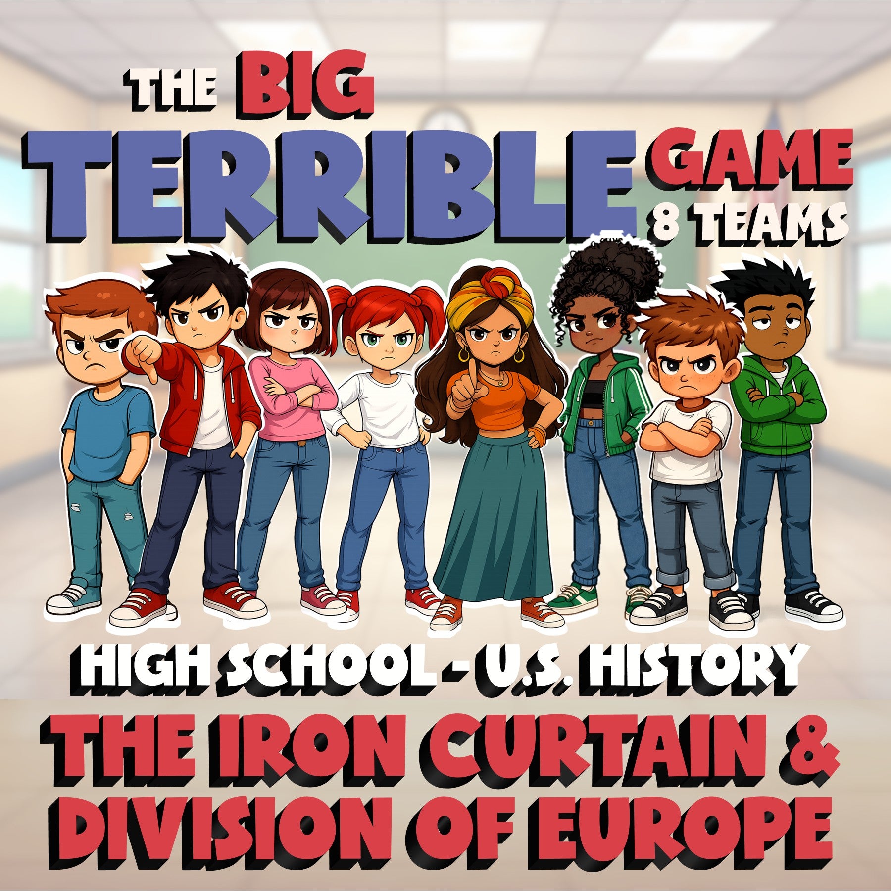 The Iron Curtain & Division of Europe BIG TERRIBLE GAME - U.S. History Review