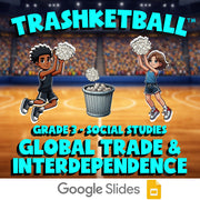 Global Trade & Interdependence TRASHKETBALL Socials Game - No Prep Grade 3