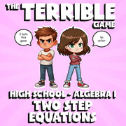 Two Step Equations THE TERRIBLE GAME - No Prep Algebra 1 Math Review Activity
