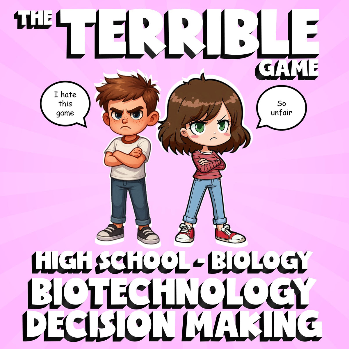 Biotechnology Decision Making THE TERRIBLE GAME - No Prep Biology Science Review