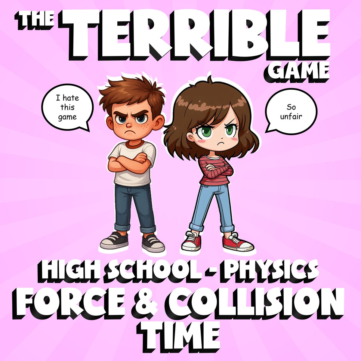 Force & Collision Time THE TERRIBLE GAME - No Prep Physics Science Review