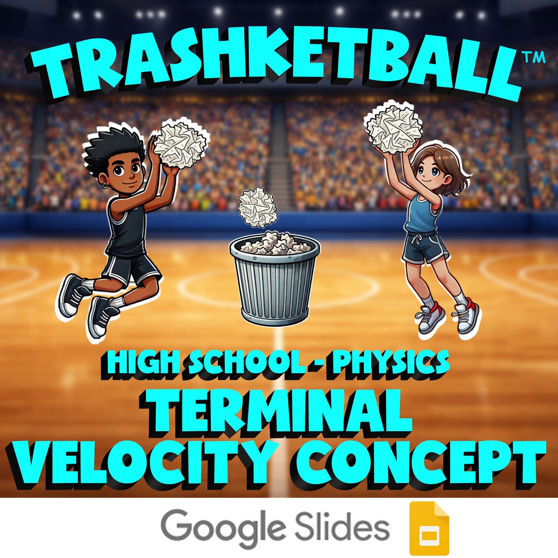 Terminal Velocity Concept TRASHKETBALL Science Game - No Prep Physics Review