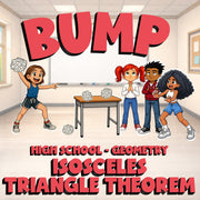 Isosceles Triangle Theorem BUMP Math Game - No Prep Geometry Review Activity