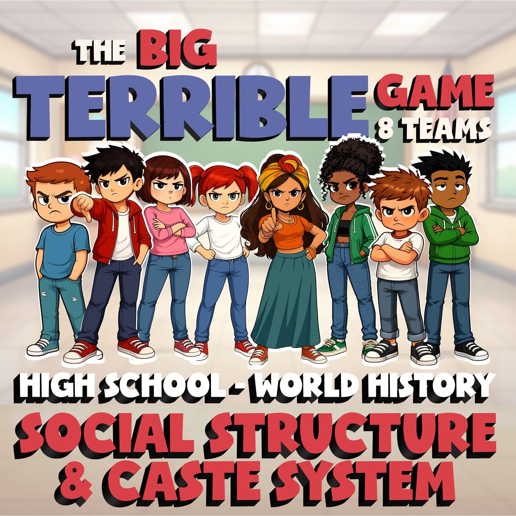 Social Structure & Caste System BIG TERRIBLE GAME - No Prep World History Review