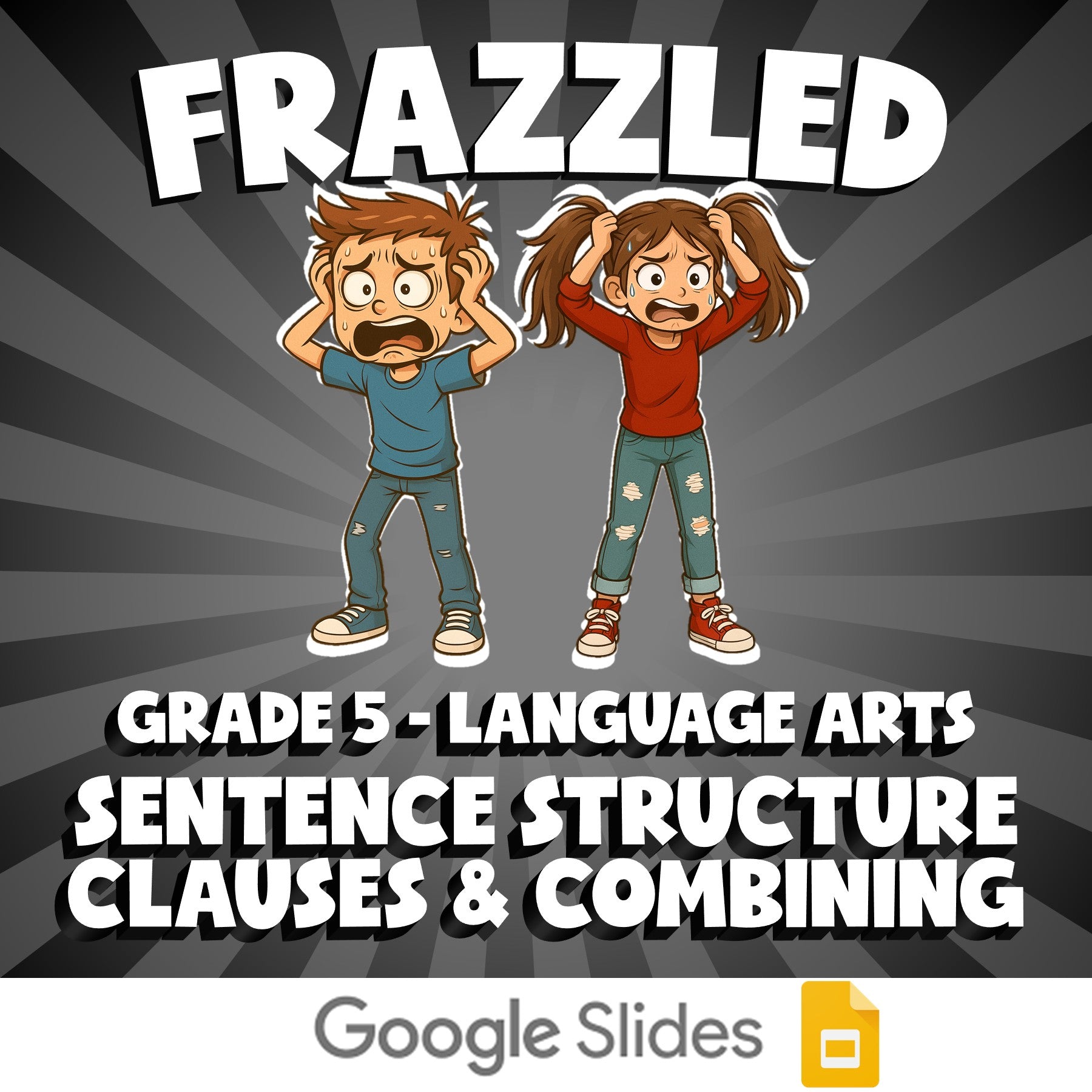 Sentence Structure Clauses & Combining FRAZZLED ELA Game - No Prep Grade 5