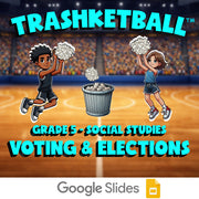 Voting & Elections TRASHKETBALL Socials Game - No Prep Grade 5 Review Activity