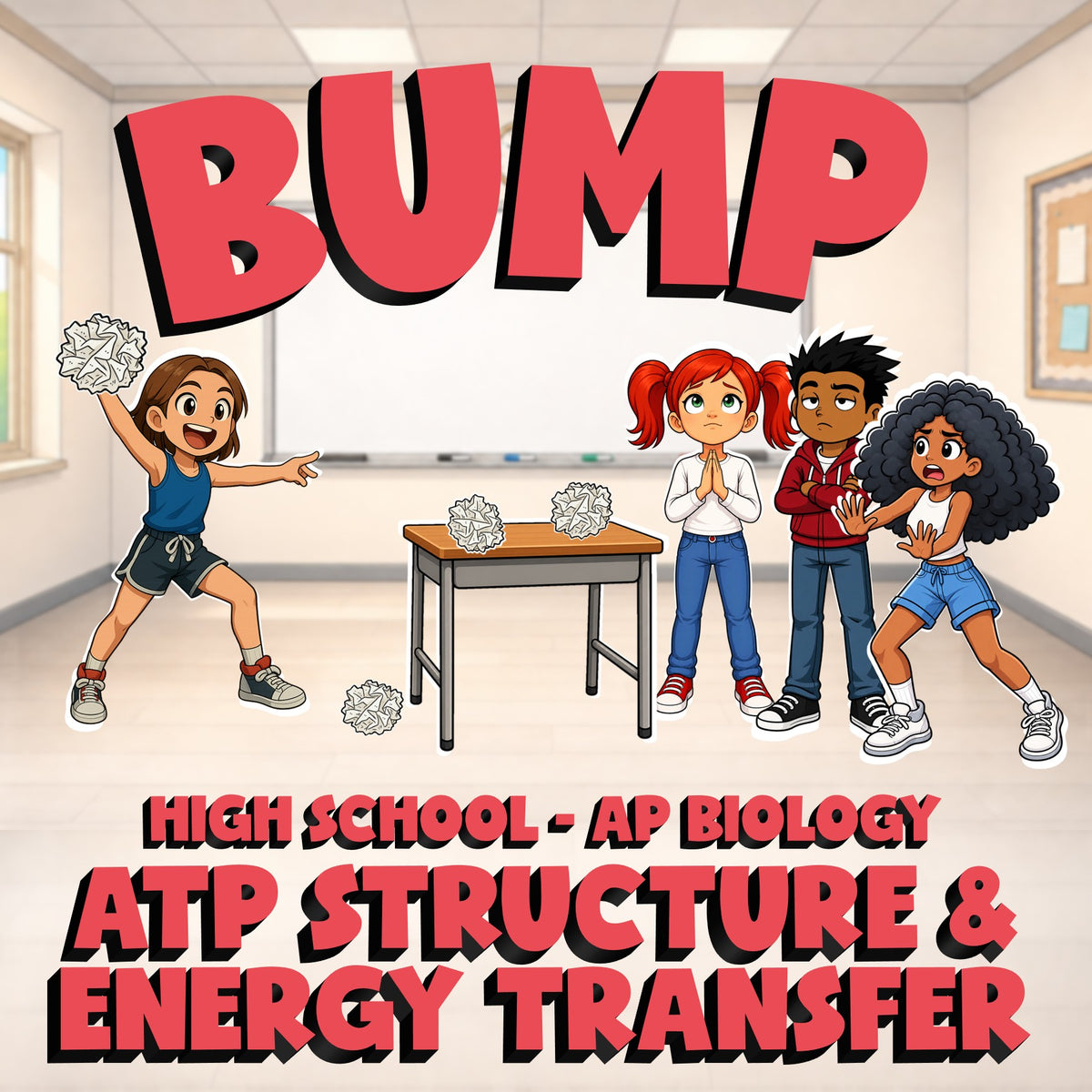 ATP Structure & Energy Transfer BUMP Science Game - No Prep AP Biology Review