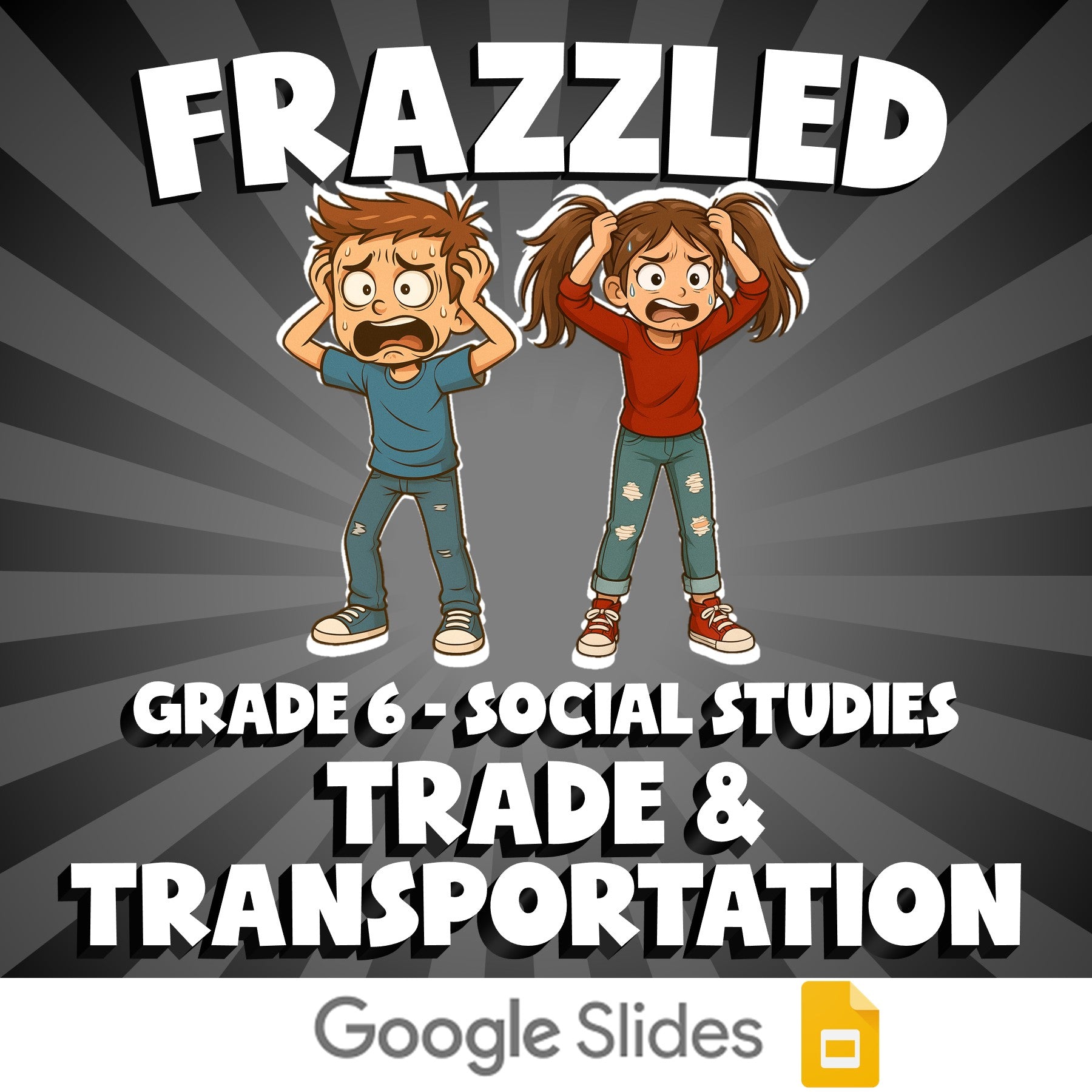 Trade & Transportation FRAZZLED Socials Game - No Prep Grade 6 Review Activity