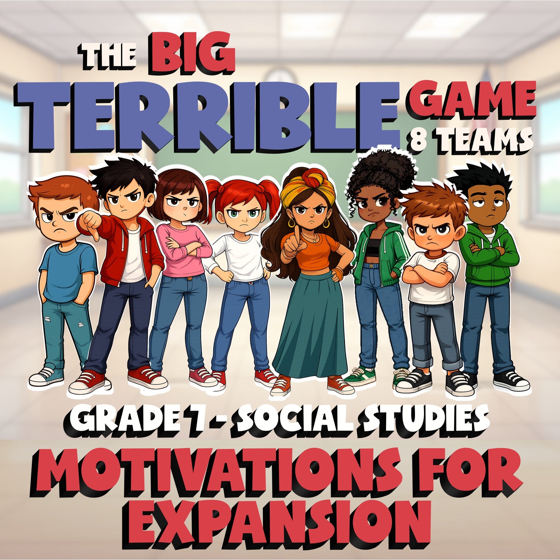 Motivations for Expansion BIG TERRIBLE GAME - No Prep Grade 7 Socials Review