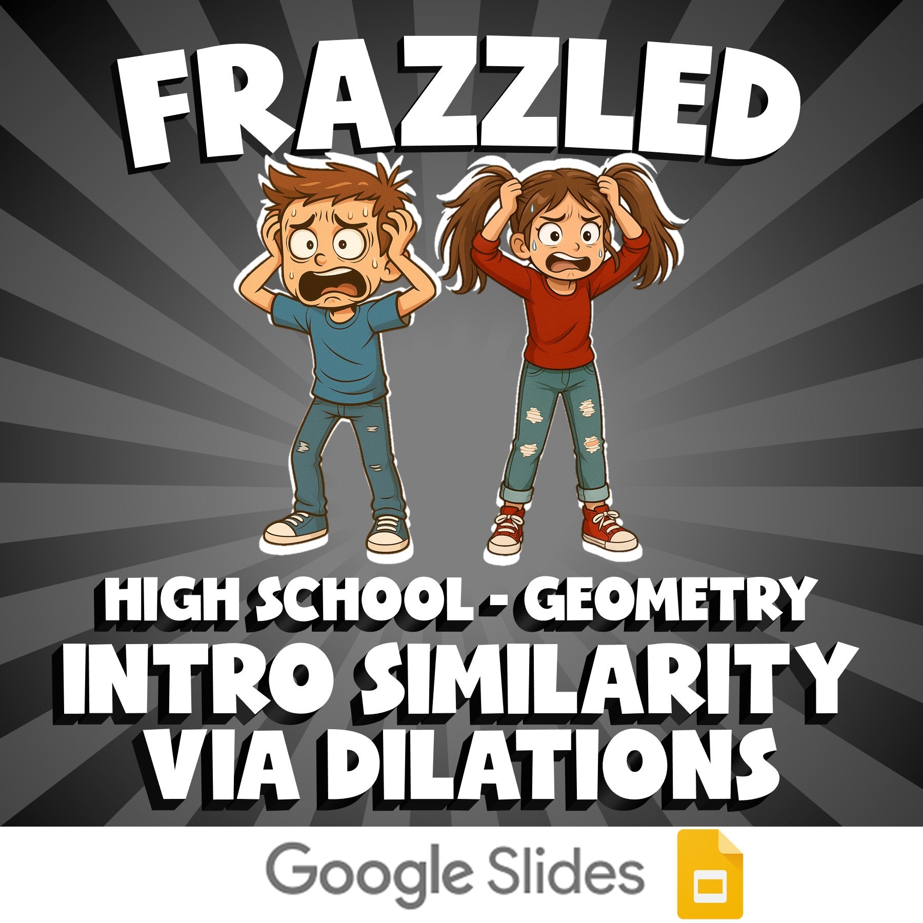 Intro Similarity via Dilations FRAZZLED Math Game - No Prep Geometry Review