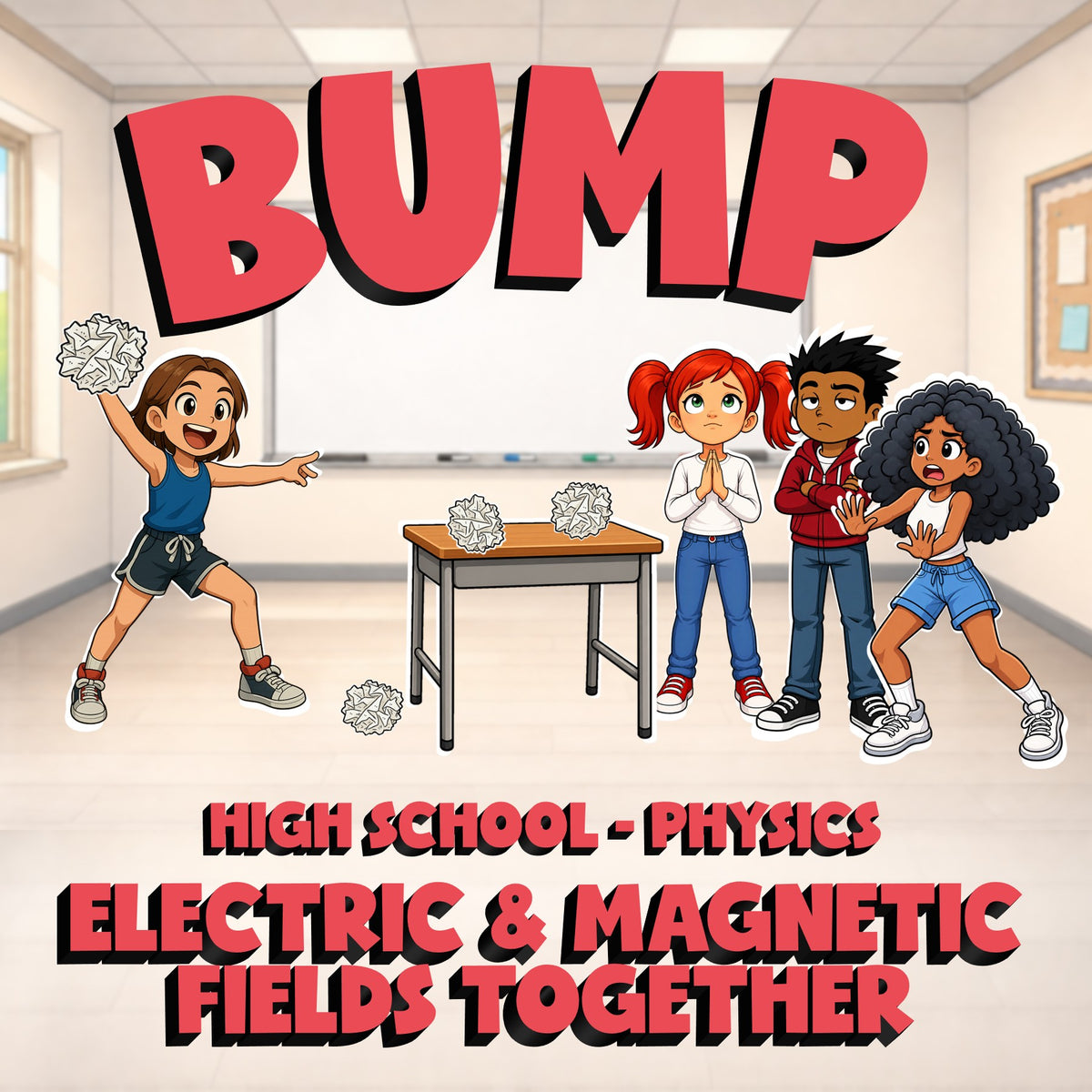 Electric & Magnetic Fields Together BUMP Science Game - No Prep Physics Review