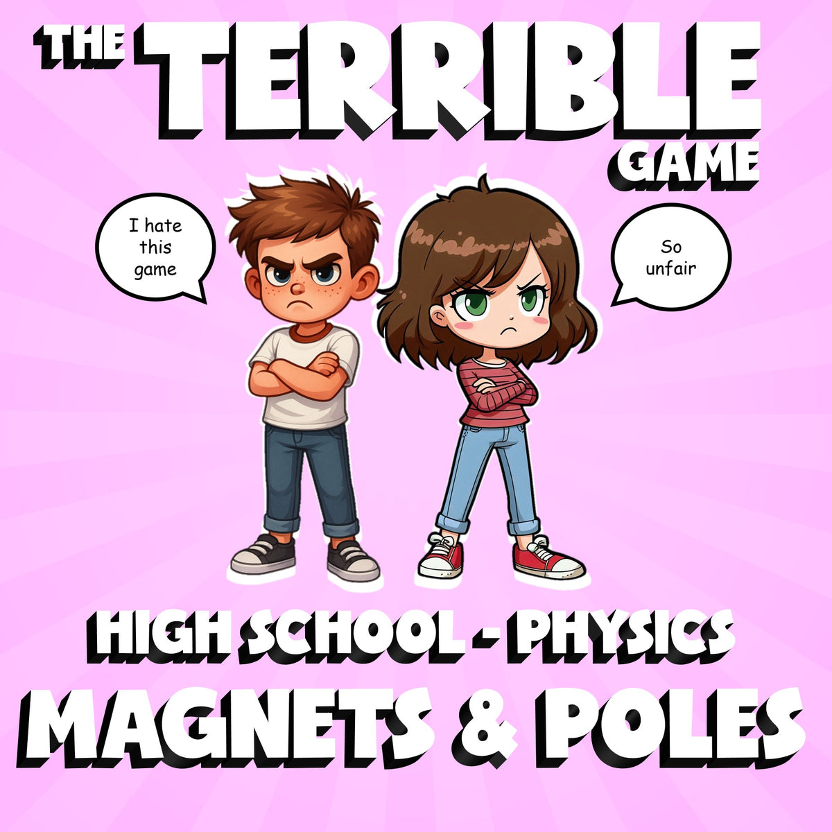Magnets & Poles THE TERRIBLE GAME - No Prep Physics Science Review Activity