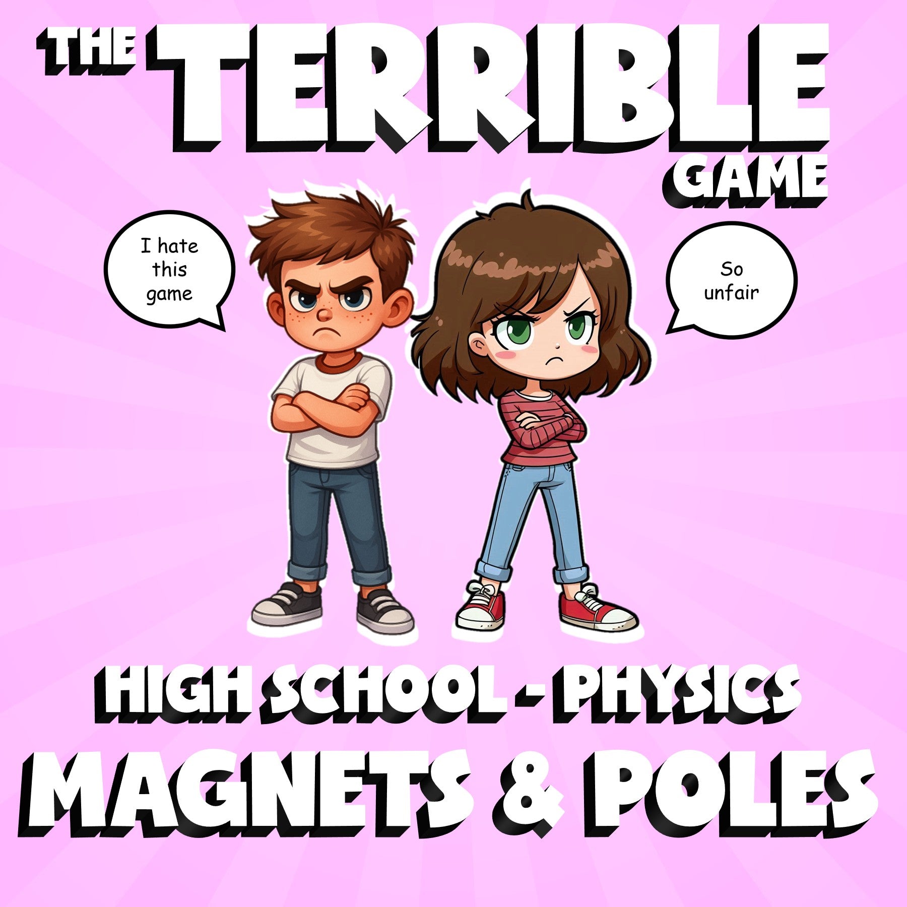 Magnets & Poles THE TERRIBLE GAME - No Prep Physics Science Review Activity