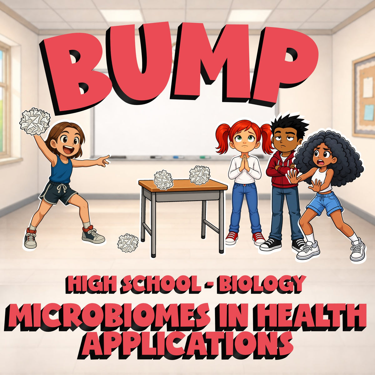 Microbiomes in Health Applications BUMP Science Game - No Prep Biology Review
