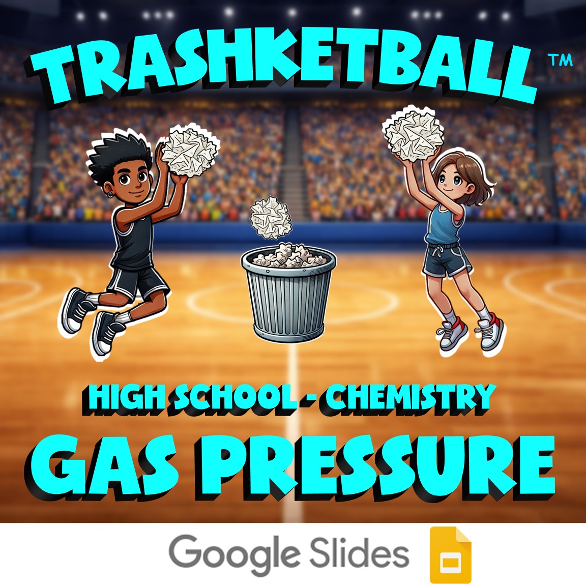 Gas Pressure TRASHKETBALL Science Game - No Prep Chemistry Review Activity