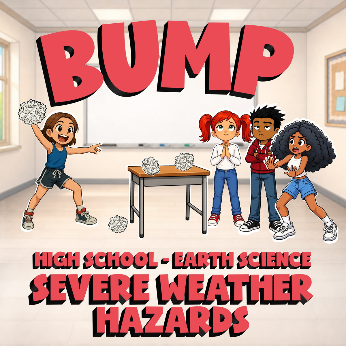 Severe Weather Hazards BUMP Game - No Prep Earth Science Review Activity