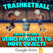 Using Magnets to Move Objects TRASHKETBALL Science Game - No Prep Grade 3 Review