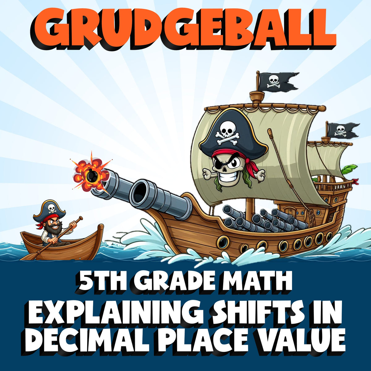 Explaining Shifts in Decimal Place Value GRUDGEBALL Math Game - No Prep Grade 5