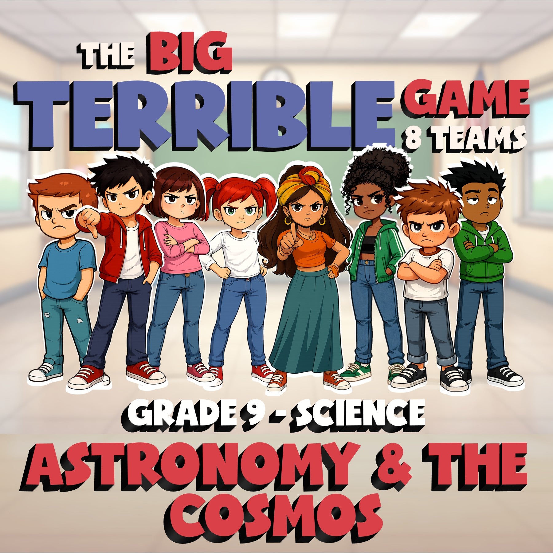 Astronomy & the Cosmos BIG TERRIBLE GAME - No Prep Grade 9 Science Review