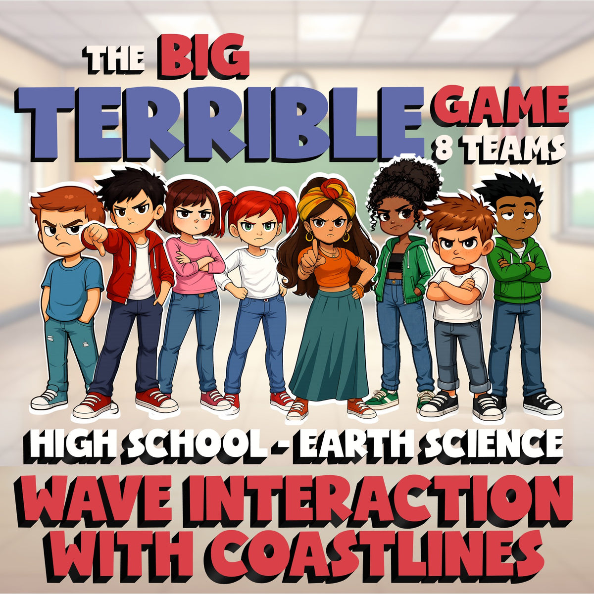 Wave Interaction with Coastlines BIG TERRIBLE GAME - Earth Science Review