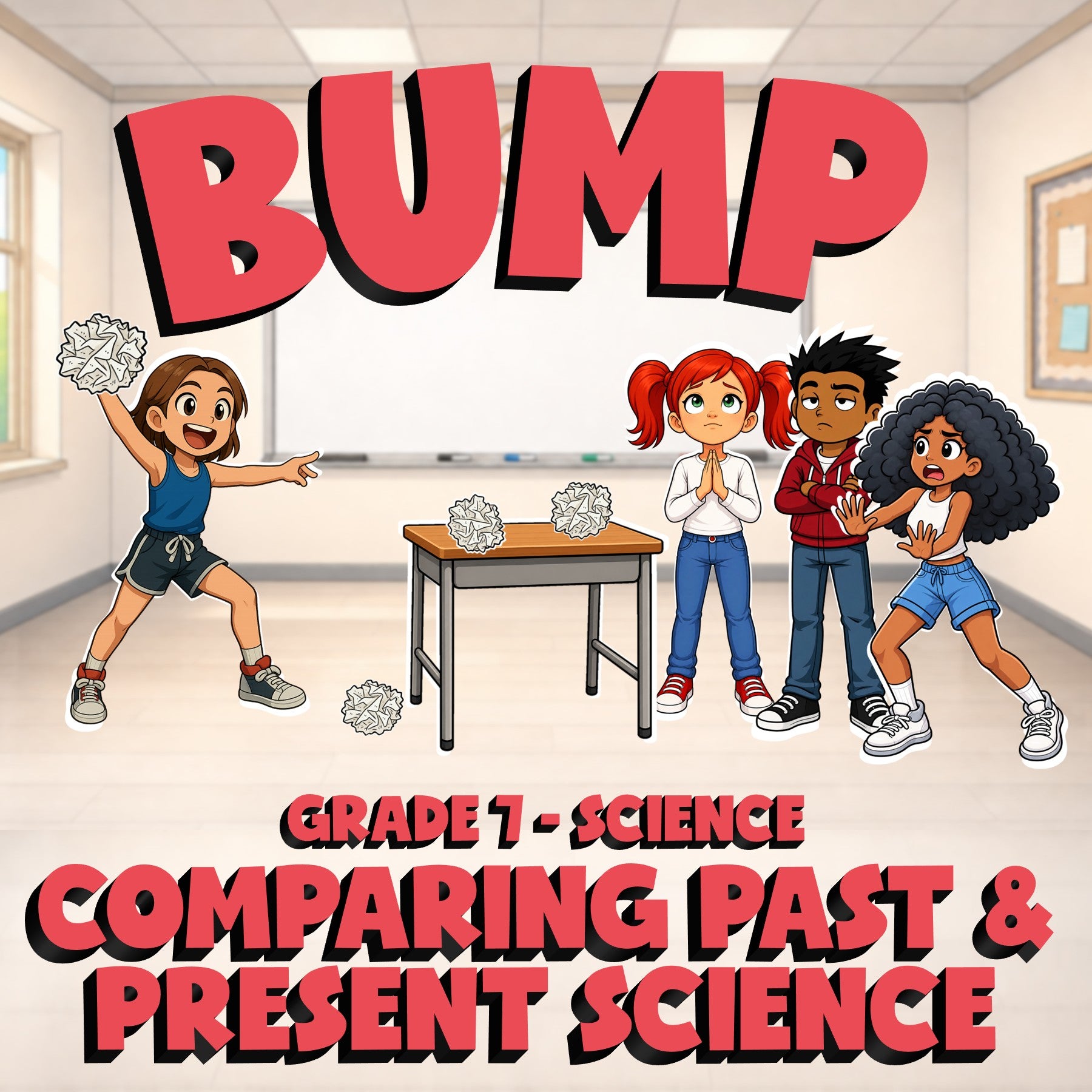 Comparing Past & Present Science BUMP Science Game - No Prep Grade 7 Review