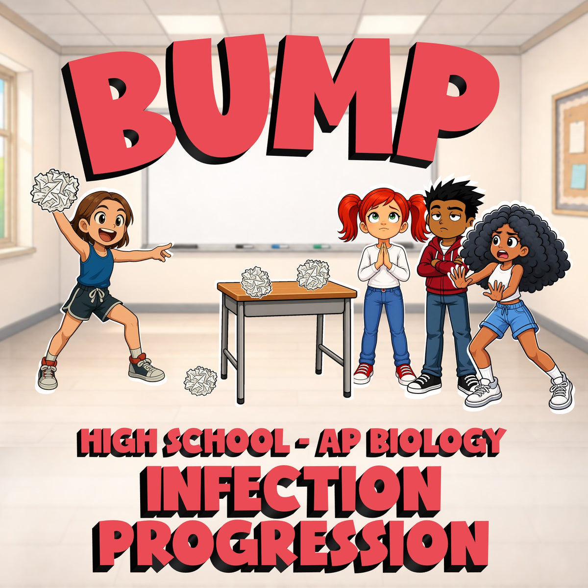 Infection Progression BUMP Science Game - No Prep AP Biology Review Activity