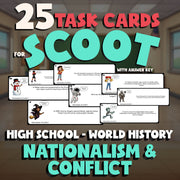 Nationalism & Conflict SCOOT TASK CARDS Game - No Prep World History Review