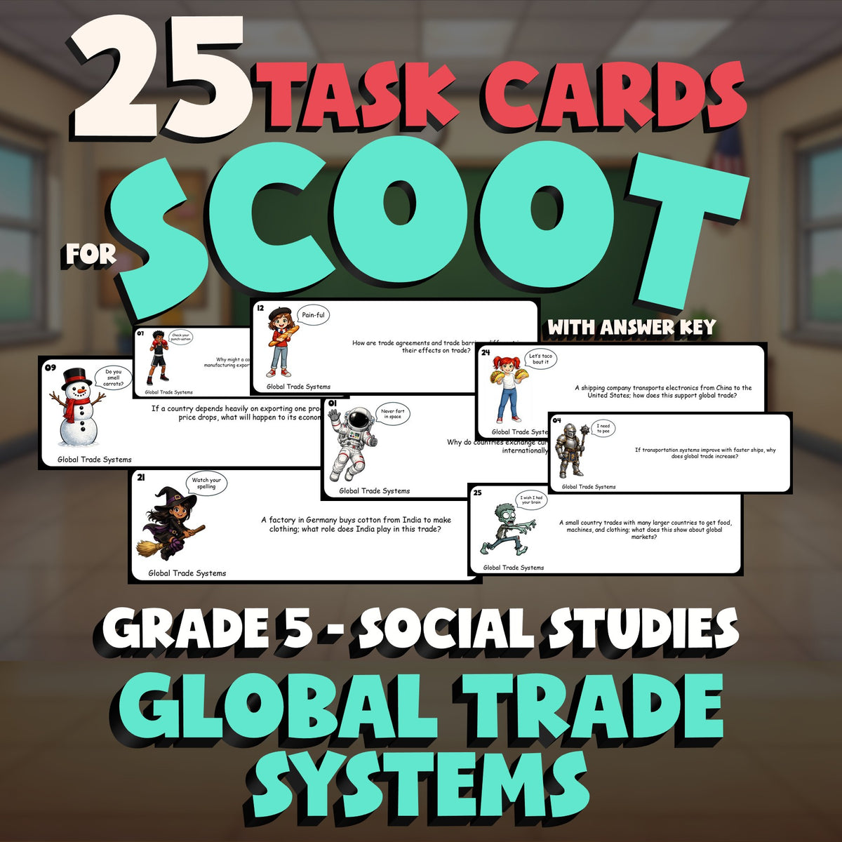Global Trade Systems SCOOT TASK CARDS Socials Game - No Prep Grade 5 Review