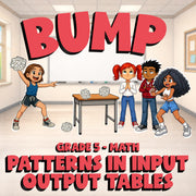 Patterns in Input Output Tables BUMP Math Game - No Prep Grade 5 Review Activity