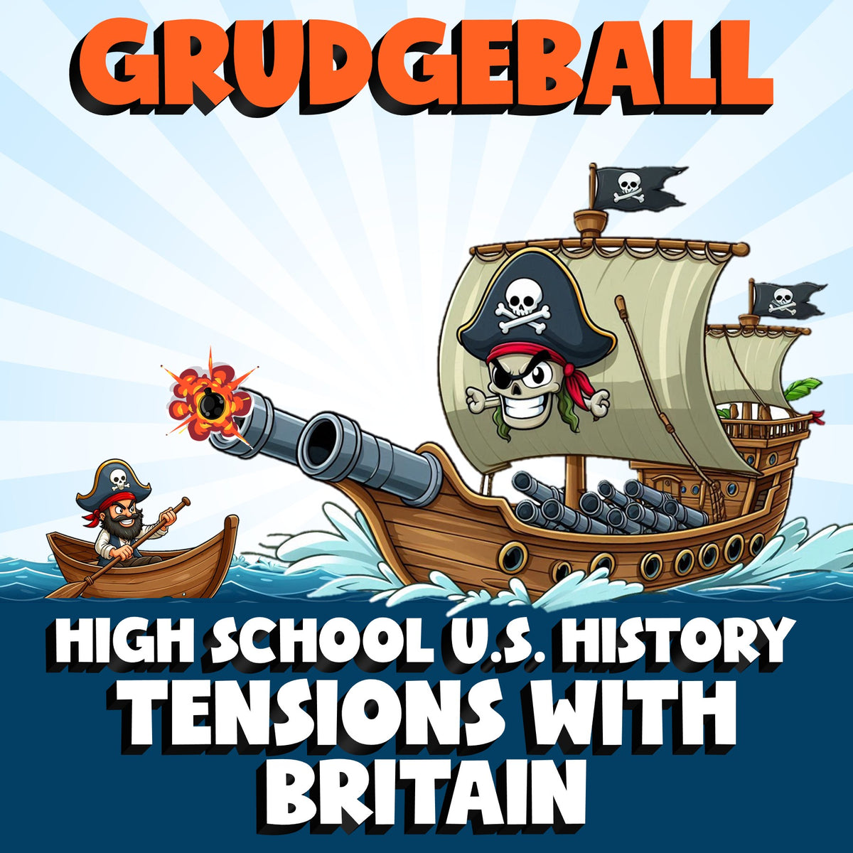Tensions with Britain GRUDGEBALL U.S. History Game - No Prep Review Activity