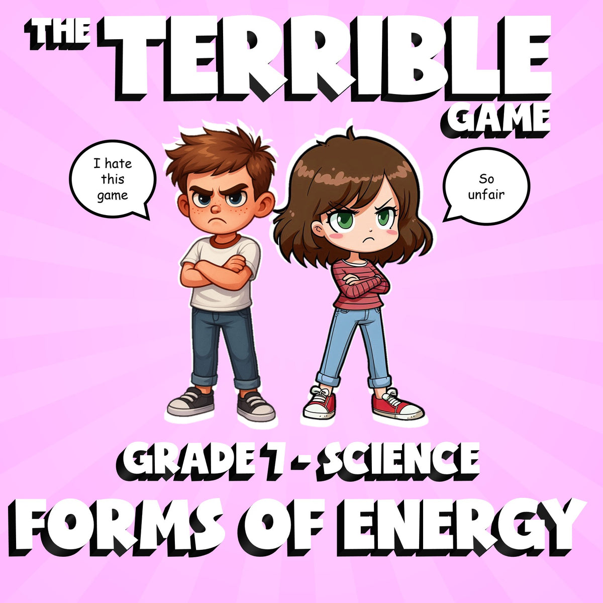 Forms of Energy THE TERRIBLE GAME - No Prep Grade 7 Science Review Activity