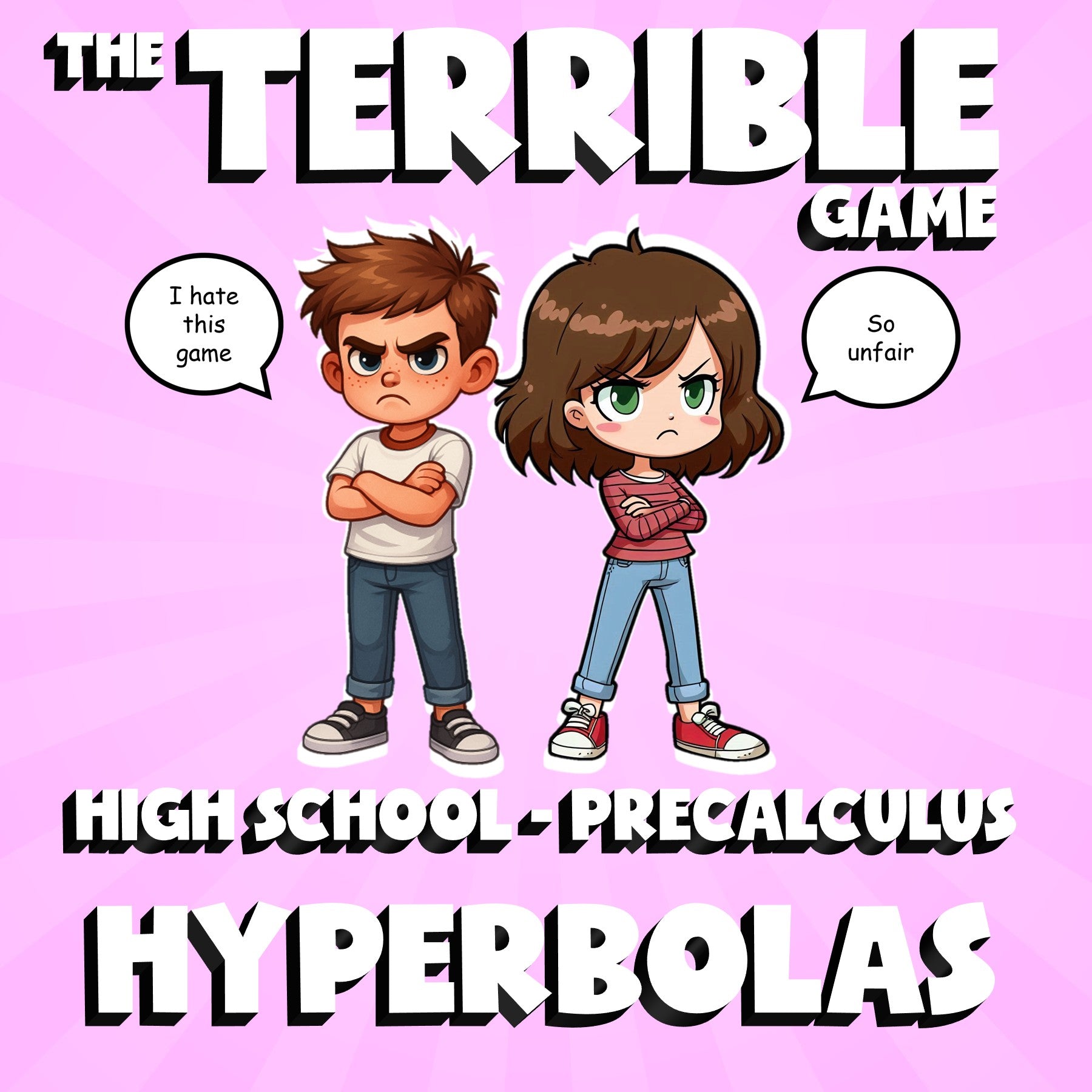 Hyperbolas THE TERRIBLE GAME - No Prep PreCalculus Math Review Activity