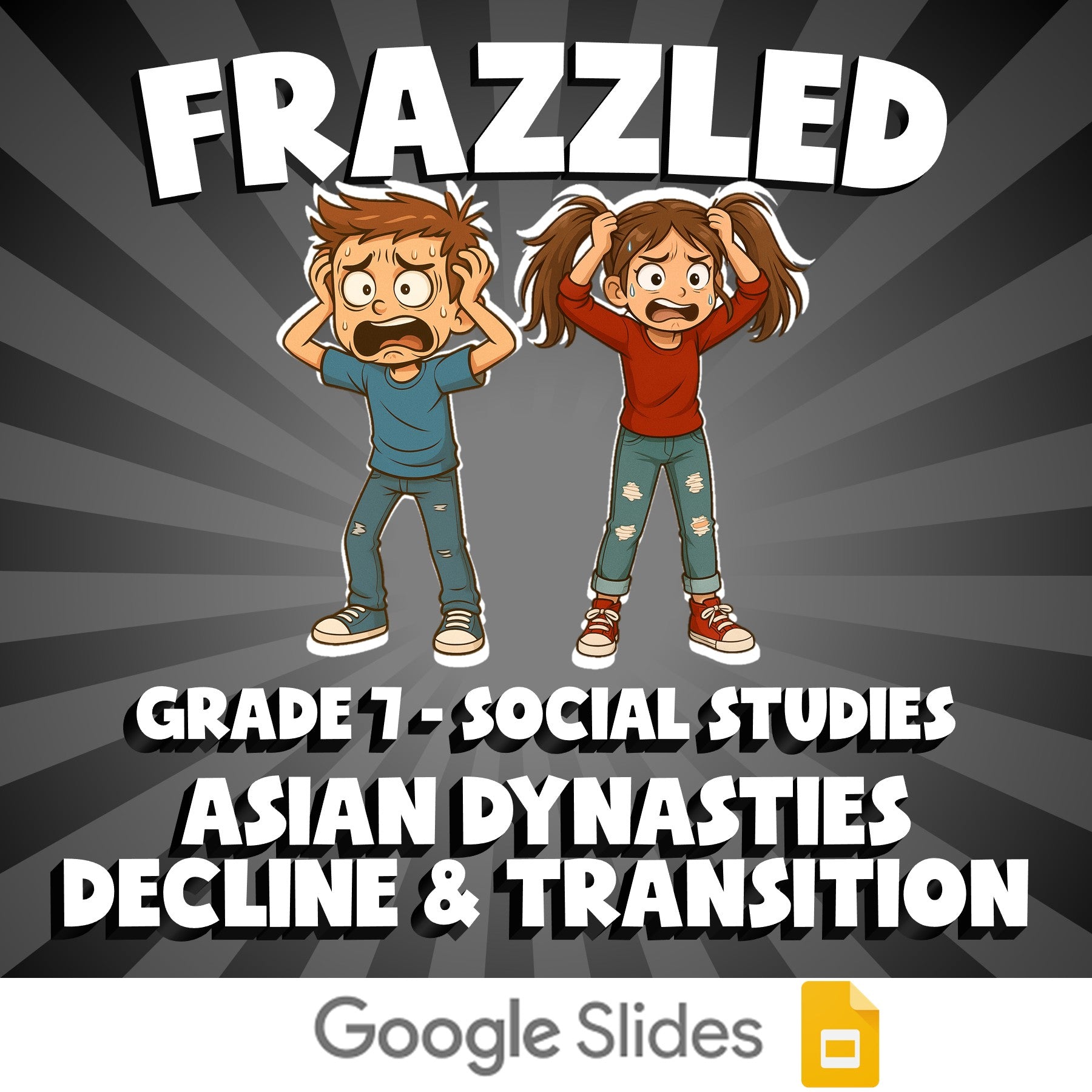 Asian Dynasties Decline & Transition FRAZZLED Socials Game - No Prep Grade 7