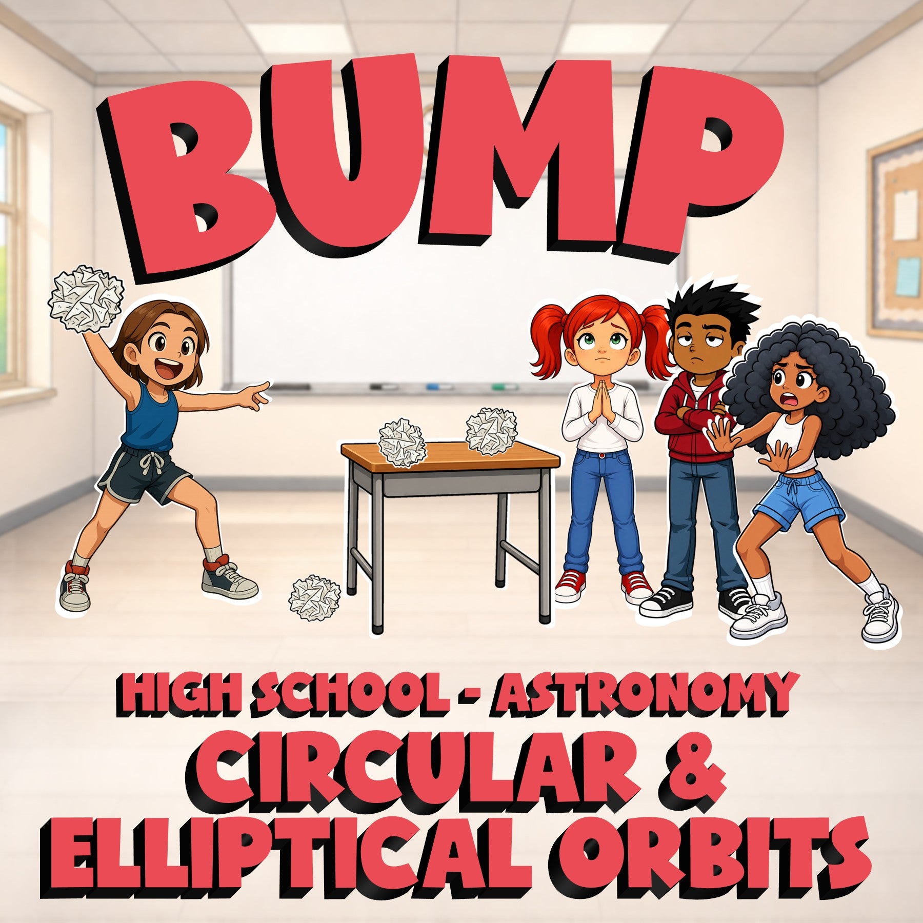 Circular & Elliptical Orbits BUMP Science Game - No Prep Astronomy Review