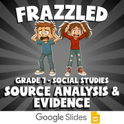 Source Analysis & Evidence FRAZZLED Socials Game - No Prep Grade 7 Review
