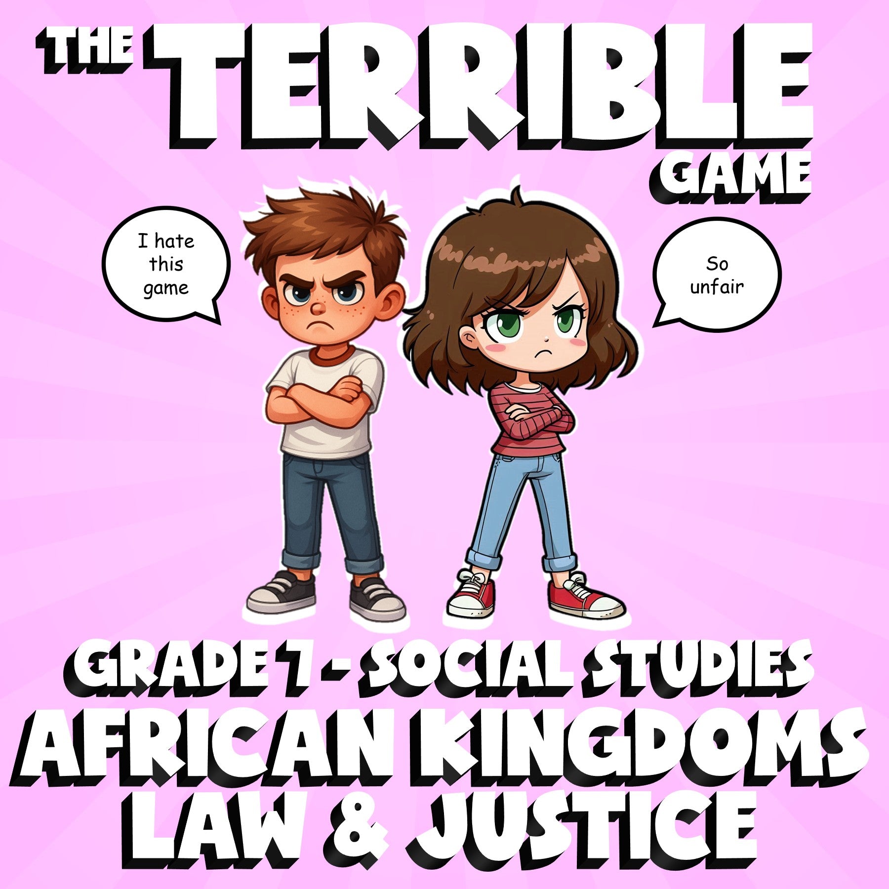 African Kingdoms Law & Justice THE TERRIBLE GAME - Grade 7 Socials Review