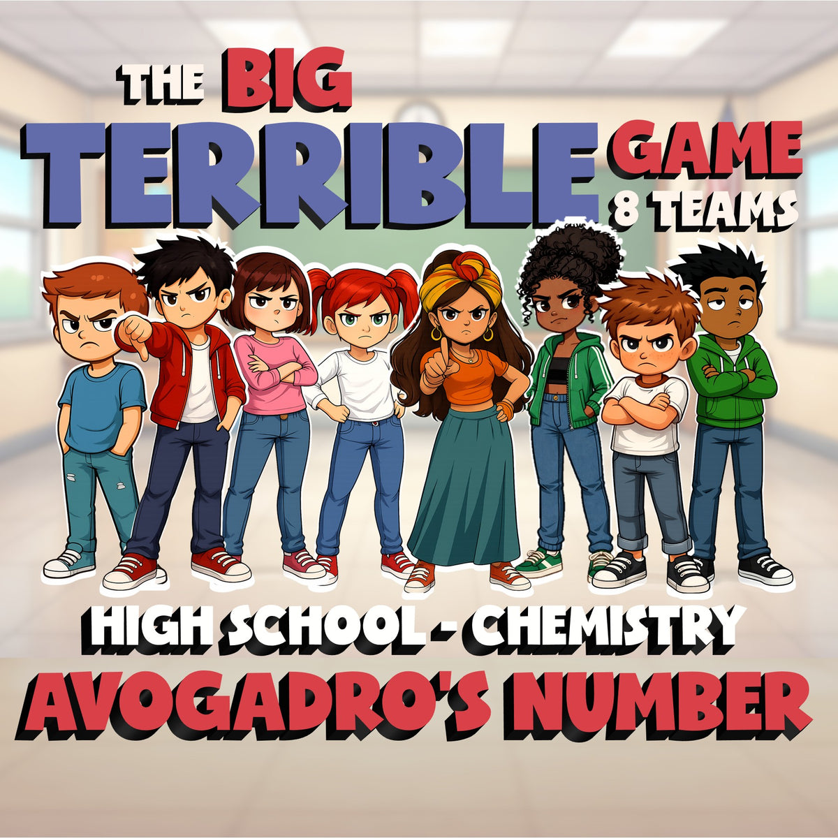 Avogadro’s Number BIG TERRIBLE GAME - No Prep Chemistry Science Review Activity