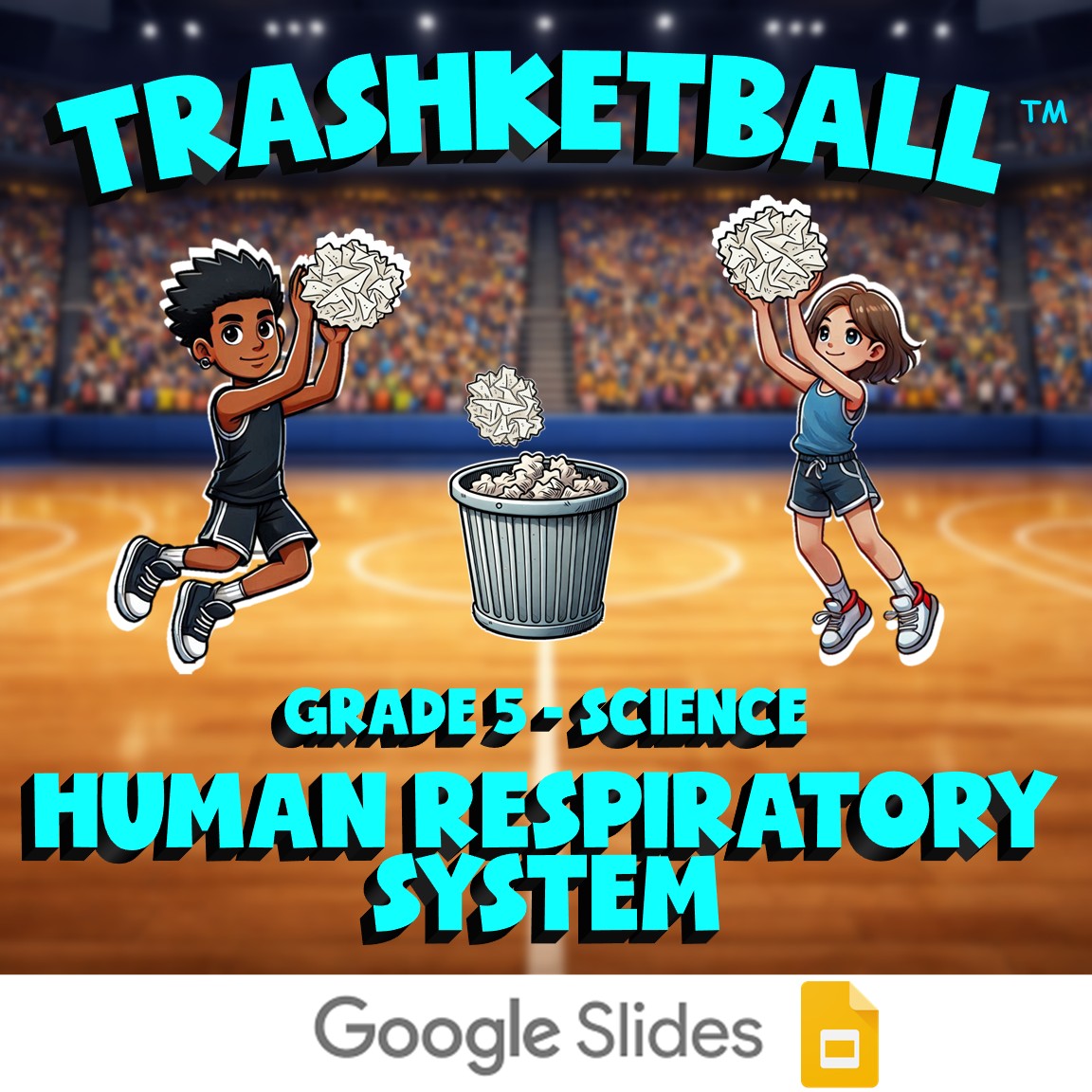 Human Respiratory System TRASHKETBALL Science Game - No Prep Grade 5 Review