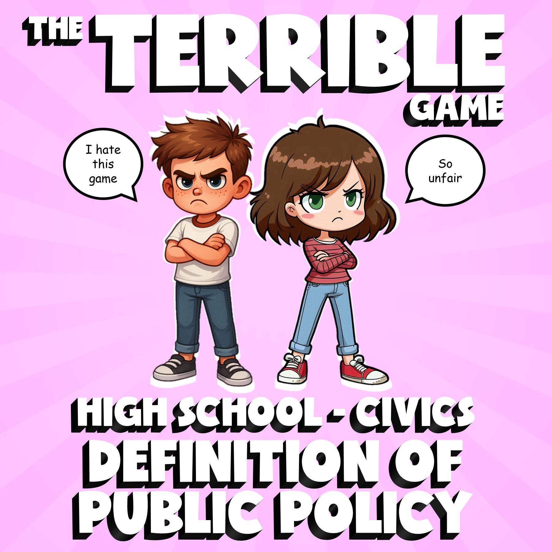 Definition of Public Policy THE TERRIBLE GAME - No Prep Civics Review Activity