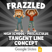 Tangent Line Concept FRAZZLED Math Game - No Prep PreCalculus Review Activity